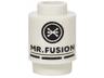 Brick, Round 1 x 1 with Black 'MR. FUSION' Pattern