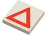 Tile 2 x 2 with Red Warning Triangle Pattern