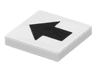 Tile 2 x 2 with Wide Black Arrow Pattern