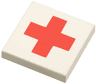 Tile 2 x 2 with Red Cross Pattern