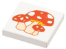 Tile 2 x 2 with Red Mushrooms / Toadstools Pattern