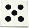 Tile 2 x 2 with 5 Black Dots Pattern