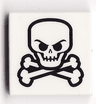 Tile 2 x 2 with Skull and Crossbones Pattern