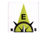 Tile 2 x 2 with Compass East 'E' in Lime Pointer Pattern