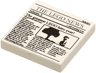 Tile 2 x 2 with Newspaper 'THE LEGO NEWS', 'volume 3' and 'The greatest LEGO hero ever!' Pattern