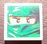 Tile 2 x 2 with Ninjago Mask Green Pattern
