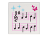 Tile 2 x 2 with Music Notes and Butterflies Pattern