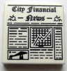 Tile 2 x 2 with Newspaper 'City Financial News' Pattern