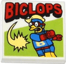 Tile 2 x 2 with Red 'BICLOPS' Pattern