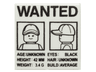 Tile 2 x 2 with 'WANTED' Minifigure Front and Side Mugshots Poster Pattern