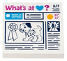 Tile 2 x 2 with Prize Ribbon, Dog and 'What's at Heart?' Newspaper Pattern