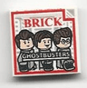 Tile 2 x 2 with 'BRICK' and 'GHOSTBUSTERS' Pattern