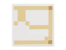 Tile 2 x 2 with Pixelated Tan and Dark Tan Pattern (Minecraft Iron Golem)