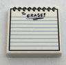 Tile 2 x 2 with Spiral Ruled Notepad with 'To ERASE!' Note Pattern