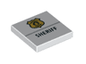Tile 2 x 2 with Gold Police Badge and Black 'SHERIFF' Pattern