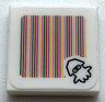 Tile 2 x 2 with Super Mario Scanner Code Blooper Pattern (Sticker) - Sets 71361 / 71413 / 71432