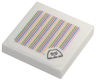 Tile 2 x 2 with Super Mario Scanner Code Bone Goomba Pattern (Sticker) - Sets 71386 / 71387 / 71423
