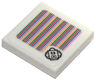 Tile 2 x 2 with Super Mario Scanner Code Foo Pattern (Sticker) - Set 71386