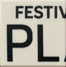Tile 2 x 2 with Black 'FESTIV' and 'PL' Pattern