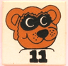 Tile 2 x 2 with Fabuland Raccoon Pattern