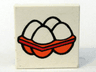 Tile 2 x 2 with Fabuland Eggs Pattern