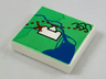 Tile 2 x 2 with Orient India Map Pattern