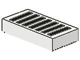 Tile 1 x 2 with Black Grille Pattern