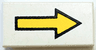 Tile 1 x 2 with Yellow Arrow Long with Black Outline Pattern