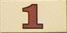Tile 1 x 2 with Red Number 1 with Black Outline Pattern