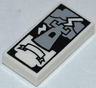 Tile 1 x 2 with Tarot Tower Card Pattern