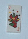 Tile 1 x 2 with Playing Card Joker Pattern