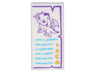 Tile 1 x 2 with Dark Purple Baby Dragon, Medium Azure Lines and Gold Symbols Pattern