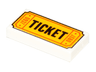 Tile 1 x 2 with 'TICKET' and '0937' Pattern