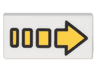 Tile 1 x 2 with Yellow Arrow Segmented Pattern