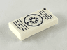 Tile 1 x 2 with Compass and Wavy Lines Pattern