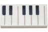 Tile 1 x 2 with Black Piano Keys Pattern