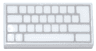 Tile 1 x 2 with Computer Keyboard Blank Keys Pattern