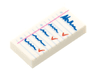 Tile 1 x 2 with Notepad with Blue List and Red Check Marks Pattern