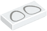 Tile 1 x 2 with Dark Bluish Gray Ovoid Eyes Pattern (Super Mario Polterpup)