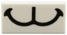 Tile 1 x 2 with Black Smile Pattern