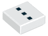 Tile 1 x 1 with 3 Black Squares Pattern