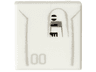 Tile 1 x 1 with SW Snowtrooper Backpack Ep 7 Pattern