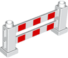 Duplo Fence 1 x 6 x 2 Farm with Red Stripes Pattern