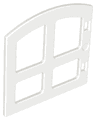 Duplo Door / Window Pane 1 x 4 x 3 with 4 Panes and Curved Top