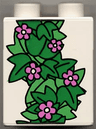 Duplo, Brick 2 x 2 x 2 with Small Flowers and Ivy Leaves Pattern