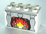 Duplo, Brick 2 x 4 x 2 with Fireplace with Heart Pattern