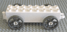 Duplo Car Base 2 x 8 x 1 1/2 with Small Dark Gray Spoked Wheels