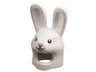 Minifigure, Headgear Head Cover, Costume Rabbit with Black Eyes and Mouth, Bright Pink Nose Pattern