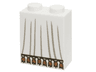 Brick 1 x 2 x 2 with Inside Stud Holder with Robe and Tassels Pattern