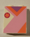 Brick 1 x 2 x 2 with Inside Stud Holder with Lavender and Coral Shirt Pattern (Zebe)